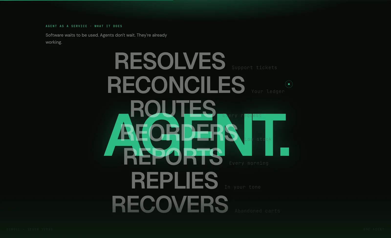 LanceMart — agent-as-a-service section