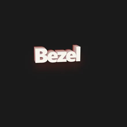 Bezel DepthText: extruded 3D type