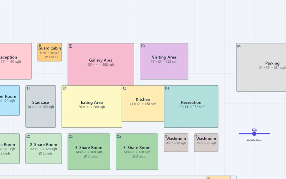 Floor Planner: a ground-floor layout up close