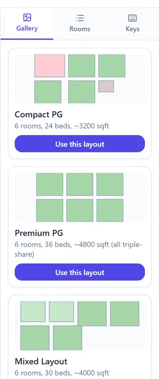 Floor Planner: ready-made layouts