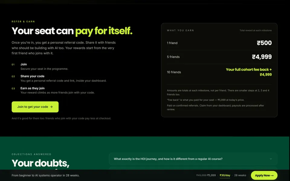 Haus of Intelligence: your seat can pay for itself